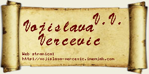 Vojislava Verčević vizit kartica